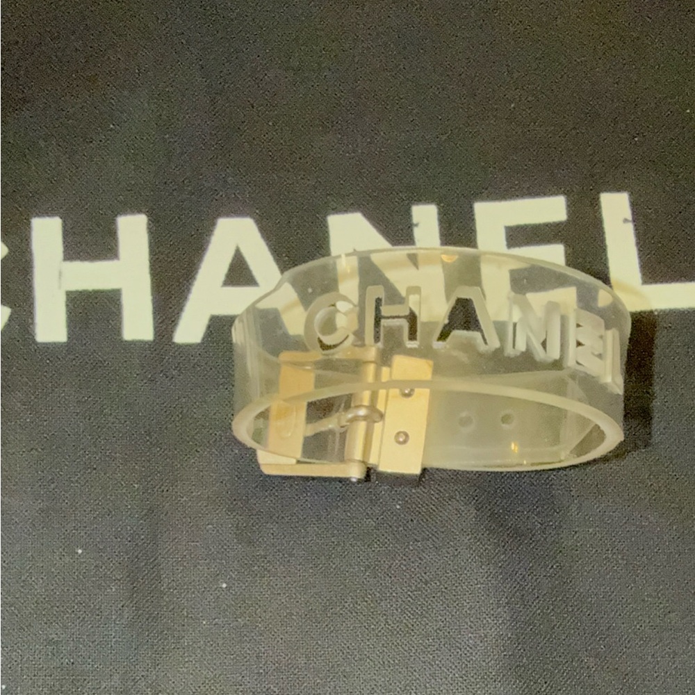 CHANEL Transparent Logo Bracelet